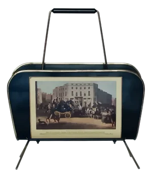 Vintage Brass Magazine Rack, 1950s