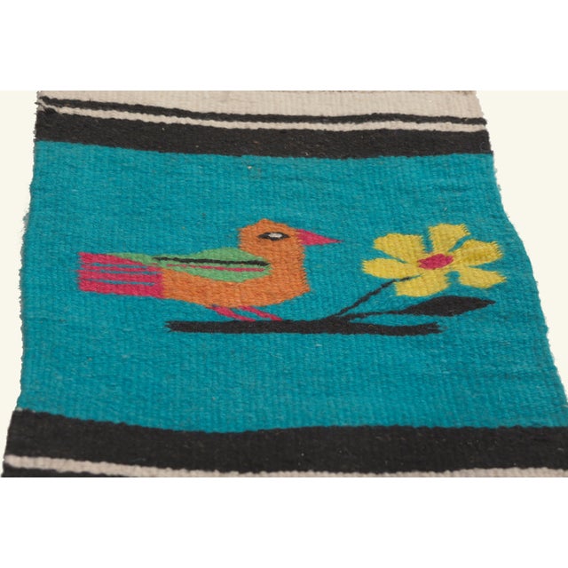 Late 20th Century Vintage Mexican Zapotec Rug, 01'00 X 03'02 For Sale - Image 5 of 10