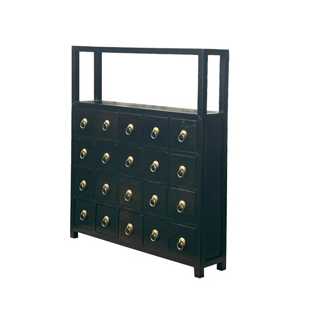 Table Top Chest Open Display Shelf 20 Drawers Traditional Apothecary Cabinet For Sale In San Francisco - Image 6 of 10
