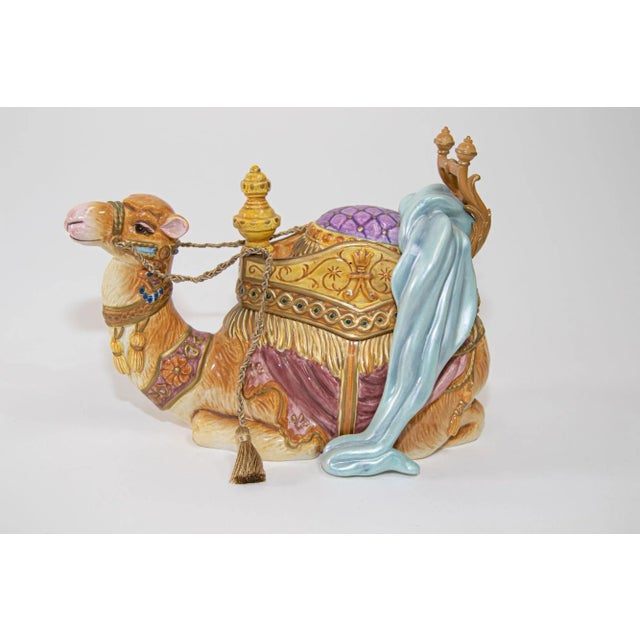 Porcelain Resting Arabian Camel by Fitz and Floyd For Sale - Image 4 of 13