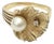 Pearl and Diamond Ring 14k Gold For Sale
