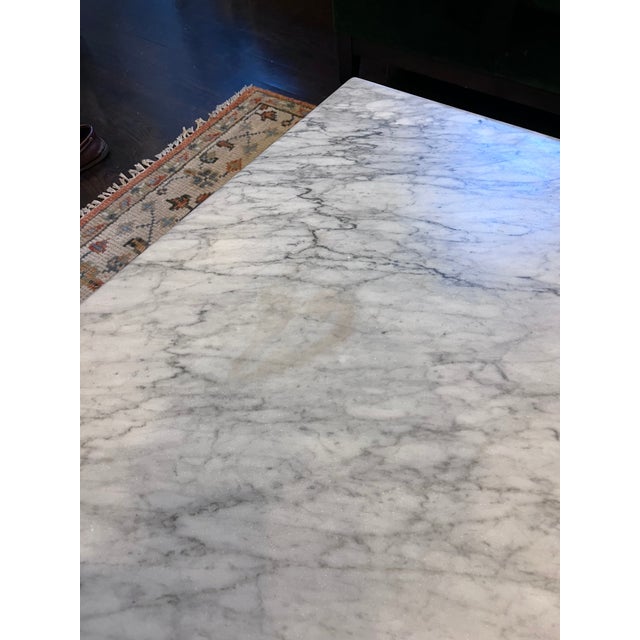 Restoration Hardware Marble Coffee Table – Thaddeus Style, 48” Rectangular For Sale In New York - Image 6 of 6