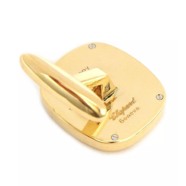 Chopard Happy Diamond Cufflinks 18k Yellow Gold Rectangular Shape For Sale In Miami - Image 6 of 6