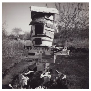 Hanna Seidel, Galápagos Post Office Signs, Black and White Photograph, 1960s For Sale