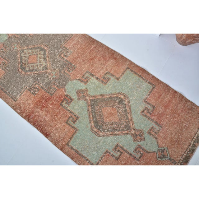 Oushak Wool Hallway Runner Rug For Sale - Image 9 of 10