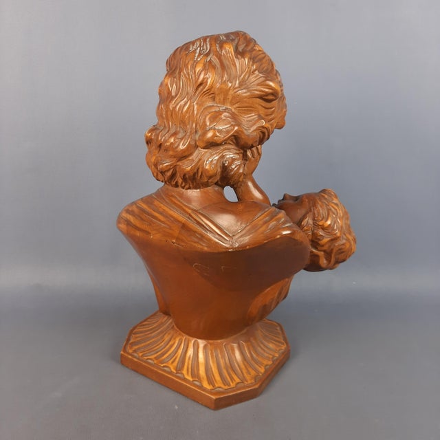 Carved Wooden Sculpture of Mother with Child, Italy, 1960s For Sale - Image 4 of 16