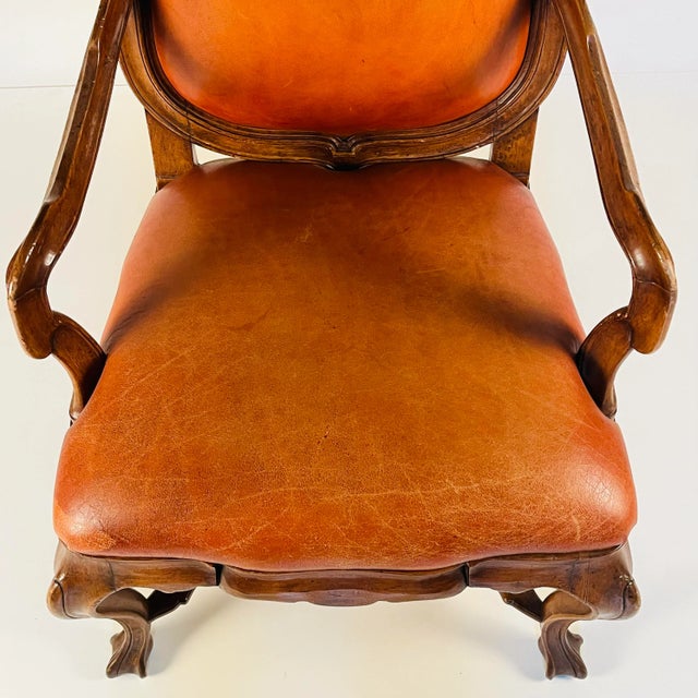 Brown Pair of Large Venetian Walnut Armchairs by Therien Studio Workshops For Sale - Image 8 of 9