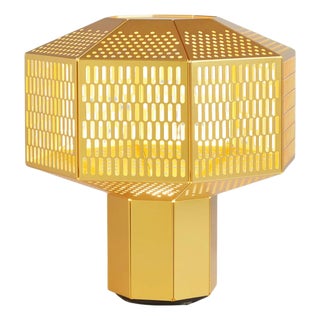 Ma-Rock M Golden Table Lamp by Jaime Hayson for Parachilna For Sale