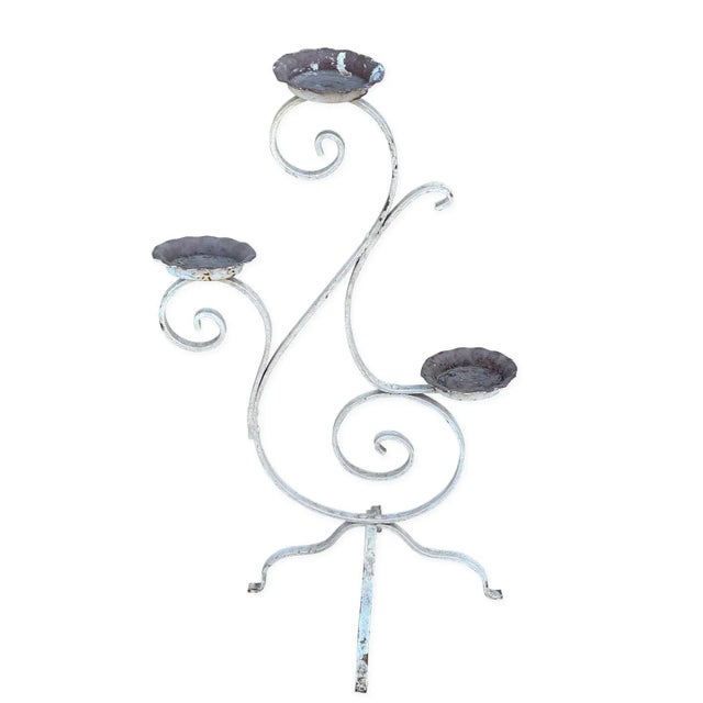 Antique Victorian Wrought Iron Outdoor Garden Plant Stand For Sale - Image 11 of 11