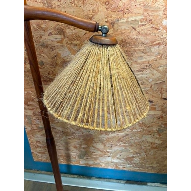Wooden and Rope Floor Lamp, 1950s For Sale - Image 3 of 8