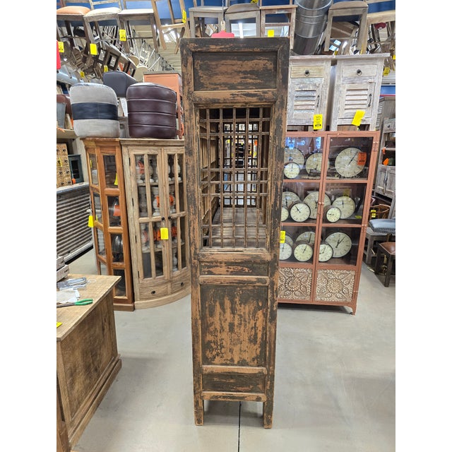 Wood Tall Solid Wood Chinese Armoire For Sale - Image 7 of 7