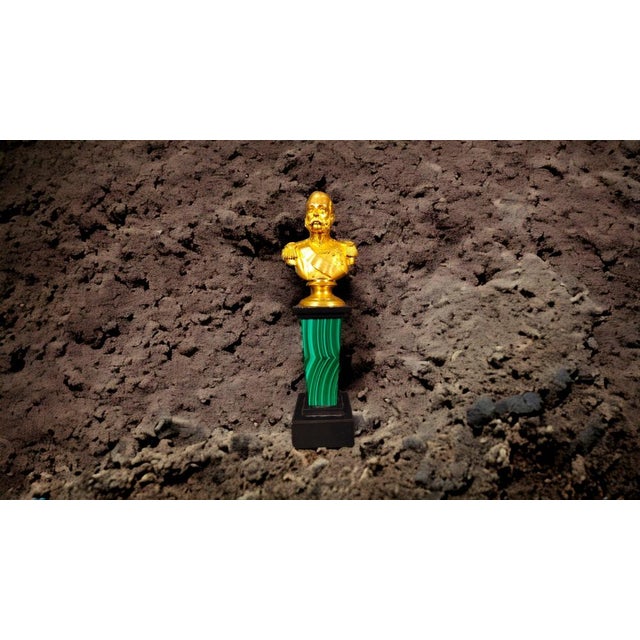 Bust of Alexander II, Gilded Bronze on a Malachite Base, 19th Century For Sale - Image 14 of 17