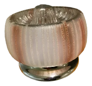 Vintage Italian Murano Glass and Steel Sconce by Mazzega, 1971
