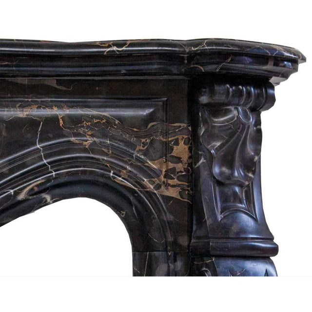 Louis XV Portoro Marble Fireplace Mantel For Sale - Image 4 of 5