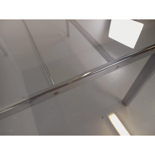 Vintage Oval Dining Table in Smoked Glass and Chrome Metal, 1970s For Sale - Image 12 of 18