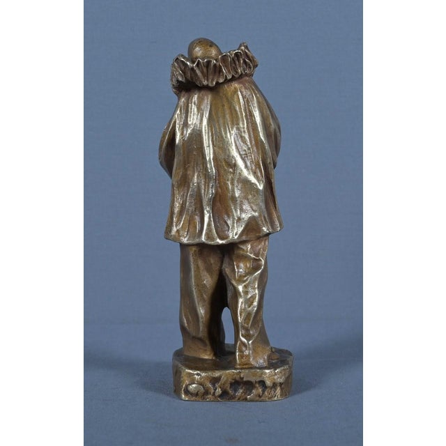 Small Bronze Pierrot Figure by L. Alliot, Early 20th Century For Sale - Image 9 of 15