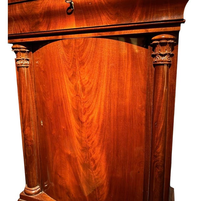Chocolate 1820 Biedermeier Mahogany Small Cabinet For Sale - Image 8 of 8