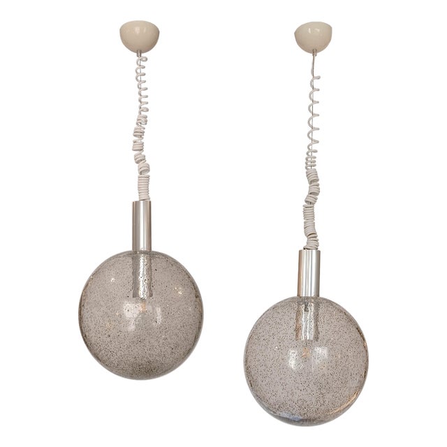 Pair of “Sfera” Pendant Lamps by Tobia Scarpa for Flos, Italy 1960s For Sale