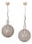 Pair of “Sfera” Pendant Lamps by Tobia Scarpa for Flos, Italy 1960s For Sale