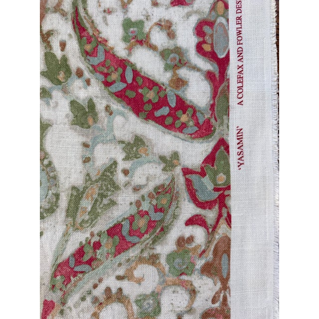 Colefax & Fowler Yasamin Linen Fabric 5 Yards F4743-01 For Sale - Image 4 of 6