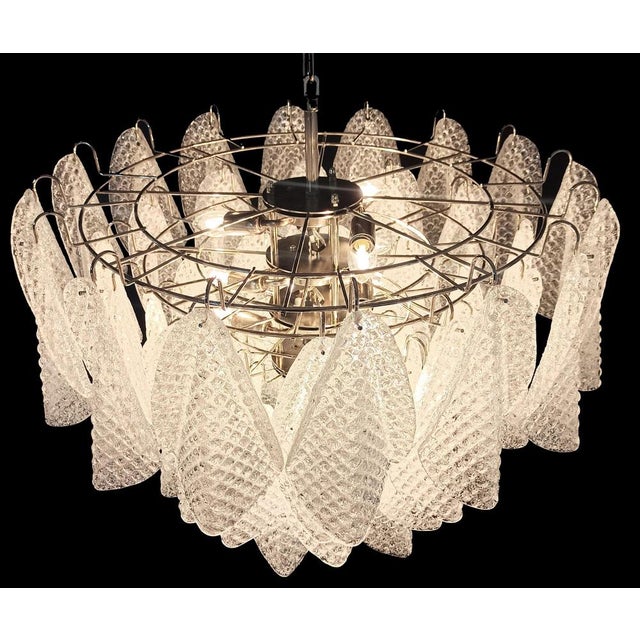 Italian Murano Glass Chandelier, 1970s For Sale - Image 9 of 16