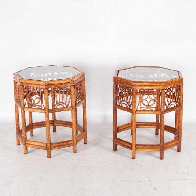 Vintage Rattan Coffee Tables, 1970s, Set of 3 For Sale - Image 15 of 18