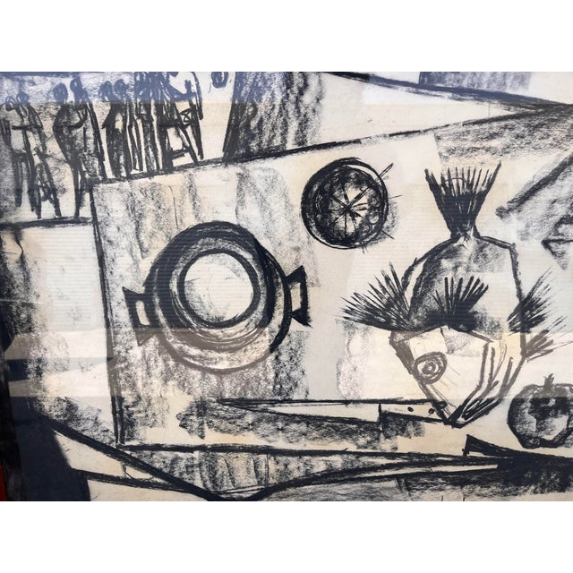 Black Dario D'amato, Work, 1962, Charcoal on Paper For Sale - Image 8 of 10
