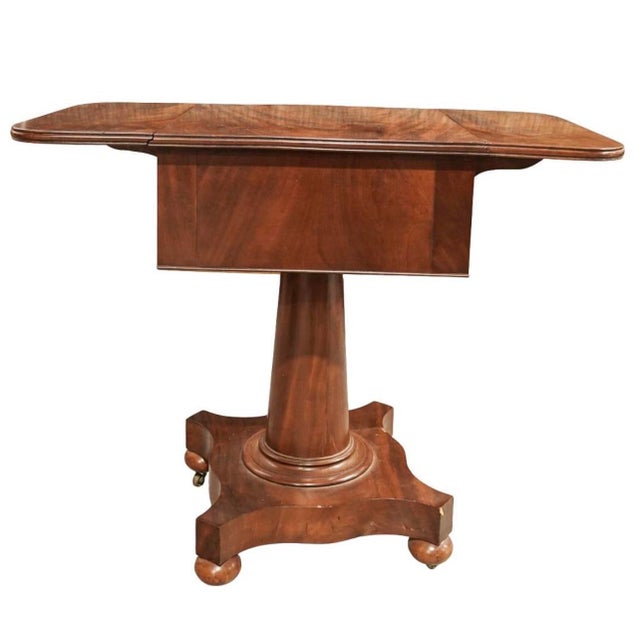 19th Cent. English Mahogany Drop Leaf Ladies Table For Sale In Miami - Image 6 of 8