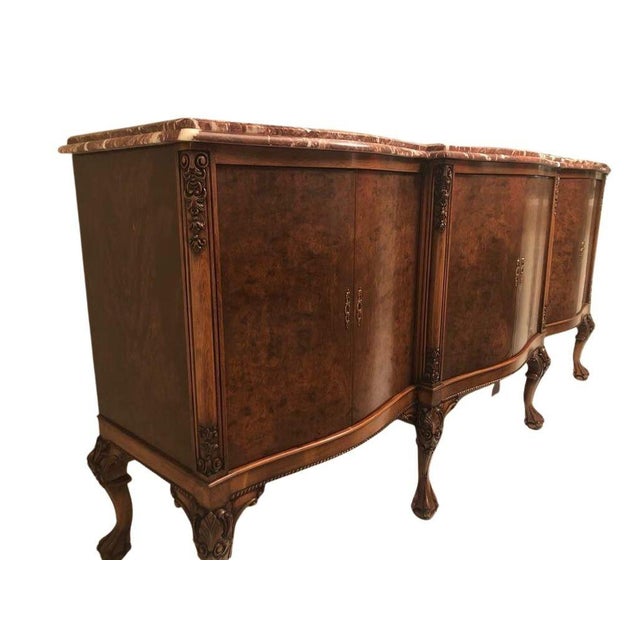 Elevate your dining or living space with the timeless elegance of this Traditional Custom Made Italian Marble Top Buffet,...