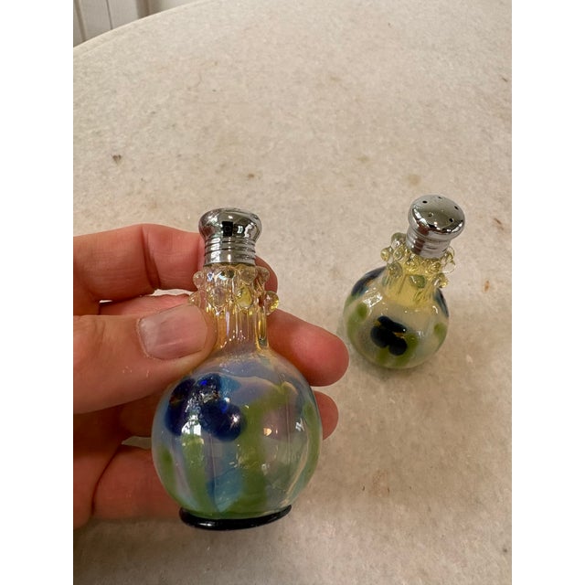 Mid-Century Modern Vintage Marano, Glass Salt and Pepper Shakers For Sale - Image 3 of 5