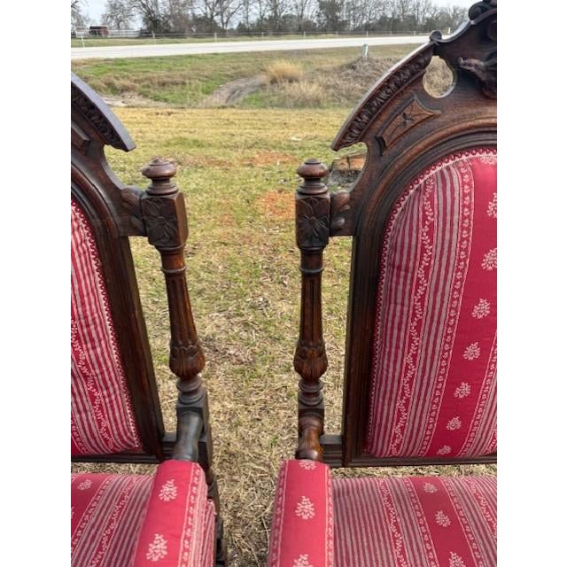 Large 18th Century French Renaissance Solid Walnut Armchair- A Pair For Sale - Image 10 of 18