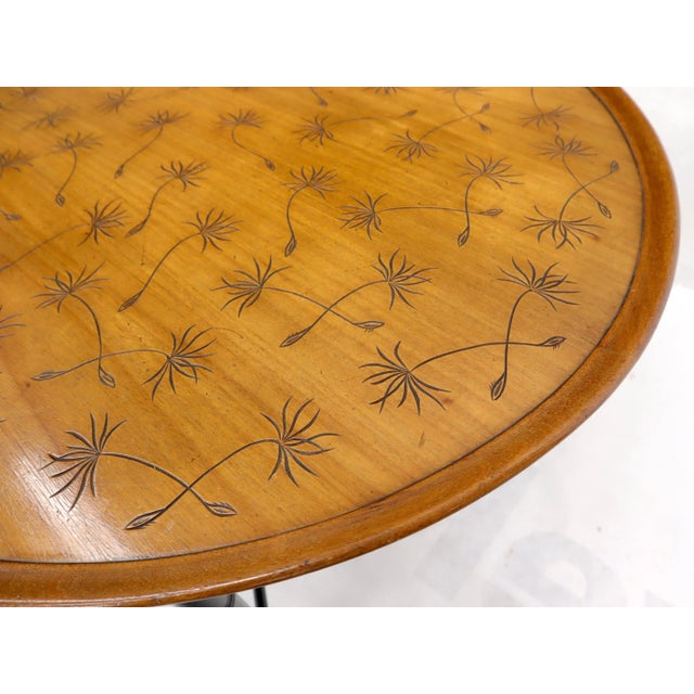 Tapered Faux Bamboo Leg Oval Top Coffee Table For Sale - Image 9 of 12
