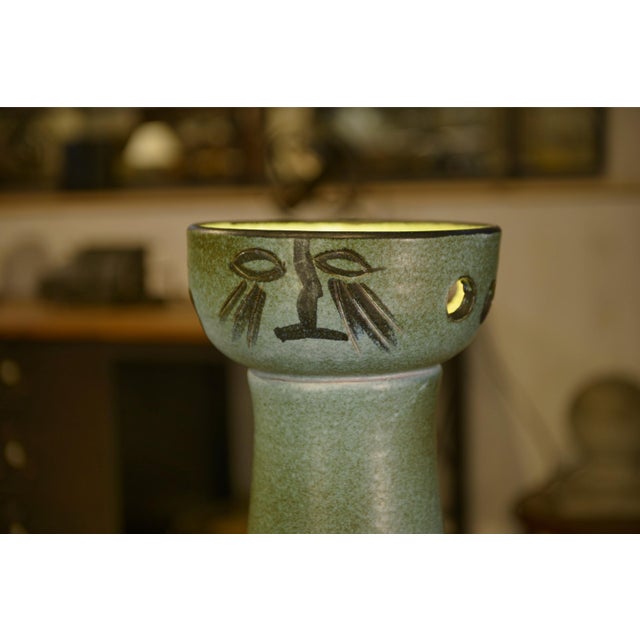 Ceramic Table Lamp by Guillerme et Chambron, 1980s, in Very Good conditions. Designed 1980 to 1989 I have official proof...