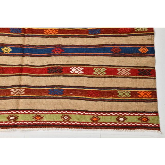 Vintage Turkish Kilim Rug For Sale - Image 11 of 14