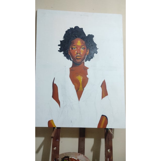 Emmanuel Akolo, Samba of the Sun, 2022 Acrylic on canvas 36× 48 × 1 in Unique work Includes a Certificate of Authenticity...