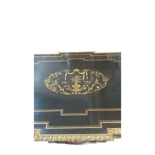 Wood Napoleon III Boulle Center Table, 1890 For Sale - Image 7 of 10