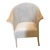 1970s Lloyd Loom Single White Wicker & Aluminum Arm Chair Porch Patio For Sale