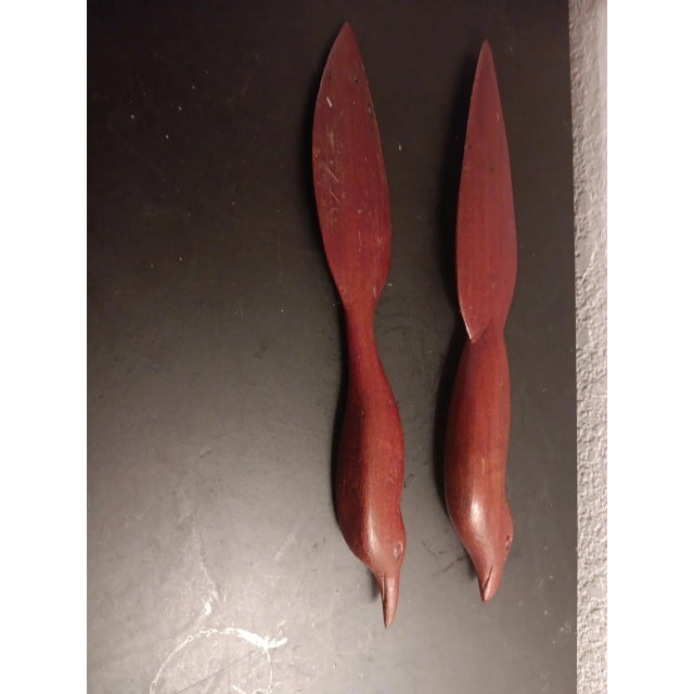 UNIQUE Pair of African Tribal Carved 11.5" Woden Letter Openers Made in Kenya. Add a unique touch to your desktop items...
