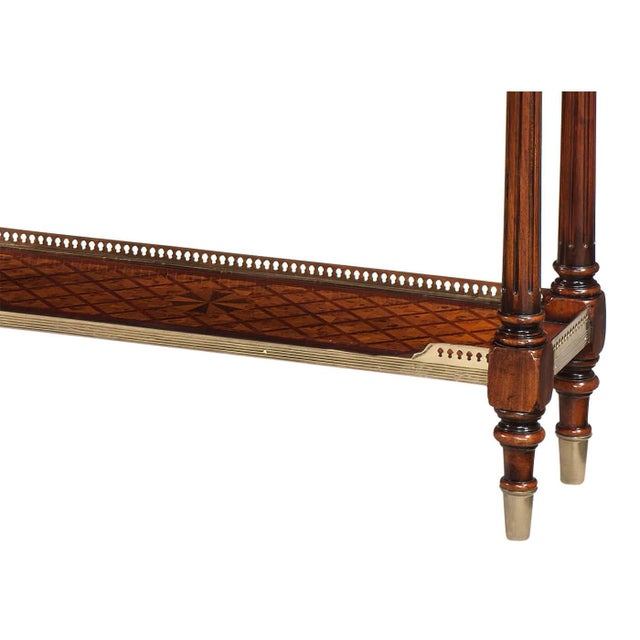 Louis XVI Style Parquetry Console Table For Sale - Image 4 of 4