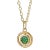 Syna Yellow Gold Reversible Charm Pendant with Emeralds and Diamonds For Sale