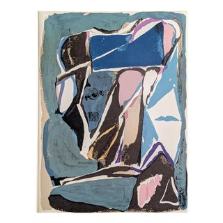 Bram Van Velde, Abstract Composition, 1952, Original Lithograph in Colors For Sale