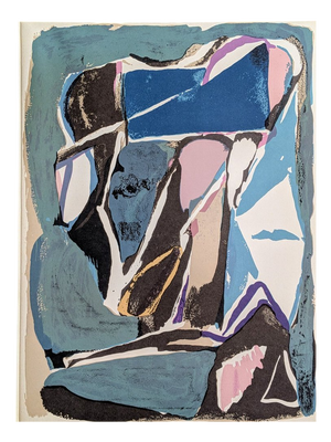 Bram Van Velde, Abstract Composition, 1952, Original Lithograph in Colors