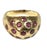 Ruby Red 10k Yellow Gold and Ruby Dome Ring Vintage For Sale - Image 8 of 8