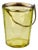 Mid-Century Modern Green Glass Ice Bucket with Metal Tongs For Sale
