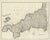 Antique map titled 'A Map of Cornwall from the best Authorities'. Original old county map of Cornwall, England. with inset...