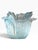 Striking vintage blue art glass bowl with a dramatic sculptural silhouette and highly expressive freeform rim. The...