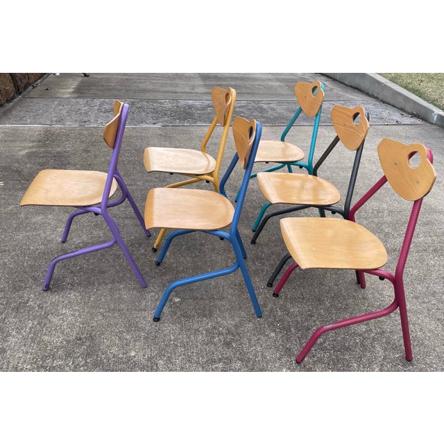 Mid-Century Modern Vintage Danish Modern Style Dining Chairs - Set of 6 For Sale - Image 3 of 9