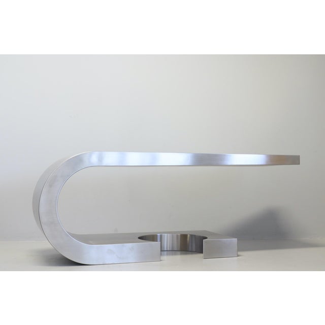 Diapason Stainless Steel Desk by Marzio Cecchis for Studio Most, 1968 For Sale - Image 6 of 14