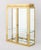 Modern Illuminated Brass and Glass Display Cabinet For Sale - Image 4 of 5
