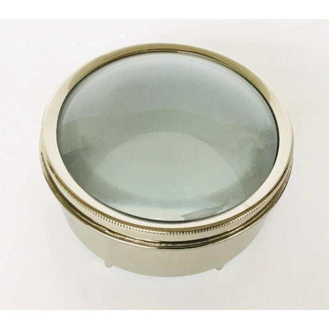 Stylish Global Views Modern Oversized Polished Nickel Loupe, showroom floor sample